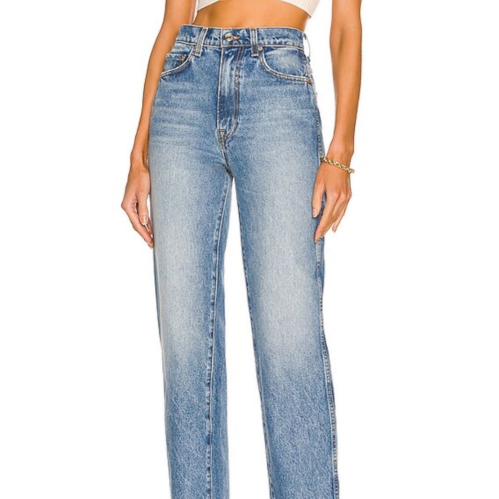 GRLFRND Sara Super High Rise Slim Straight